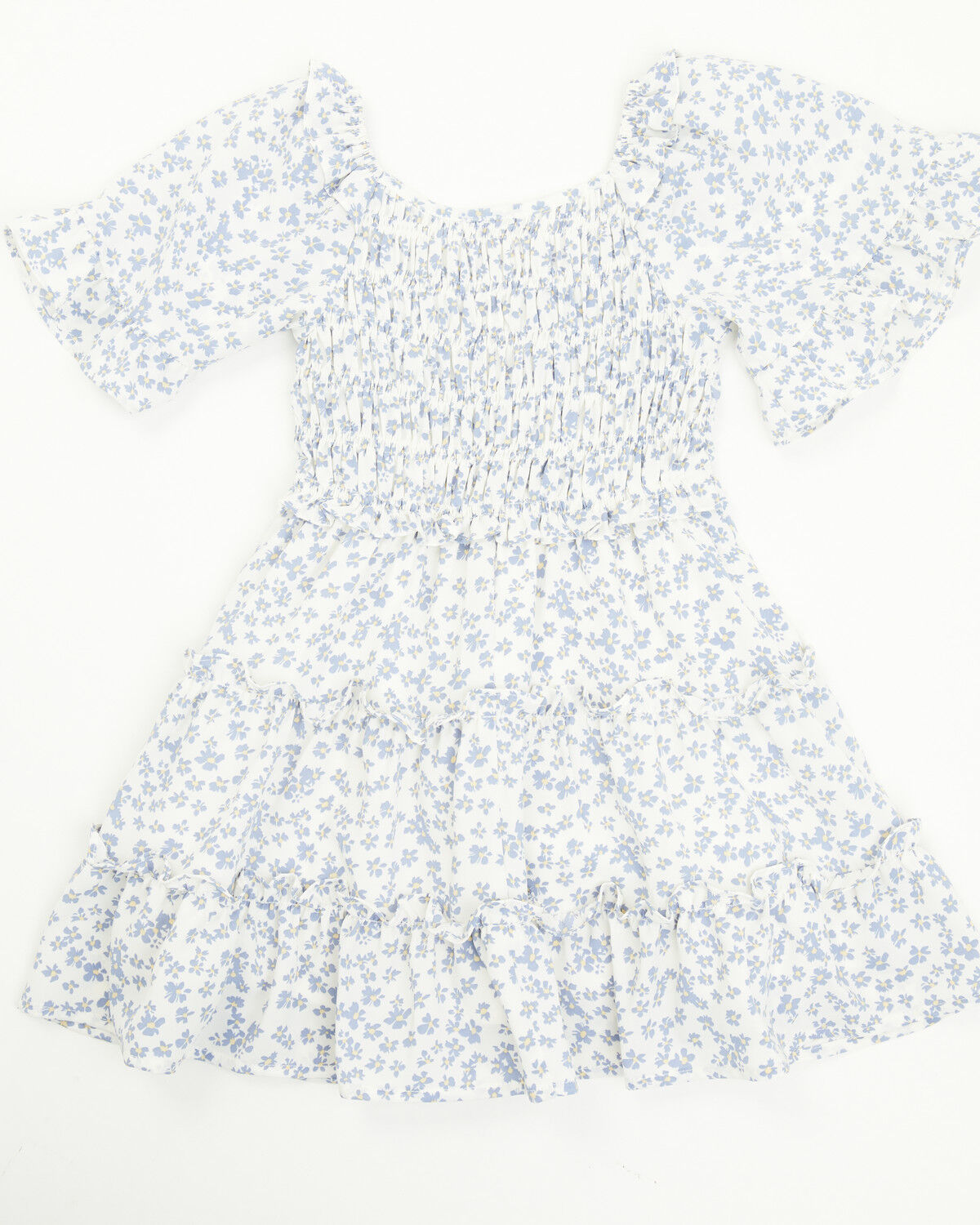 Yura Toddler Girls' Floral Print Puff Sleeve Dress