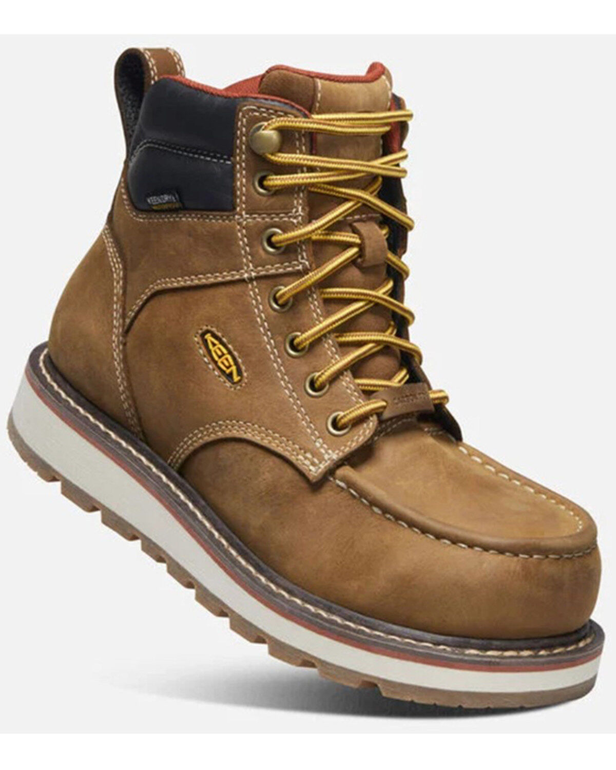 Keen Women's Cincinnati 6" Lace-Up Waterproof Wedge Work Boots - Carbon Fiber Toe