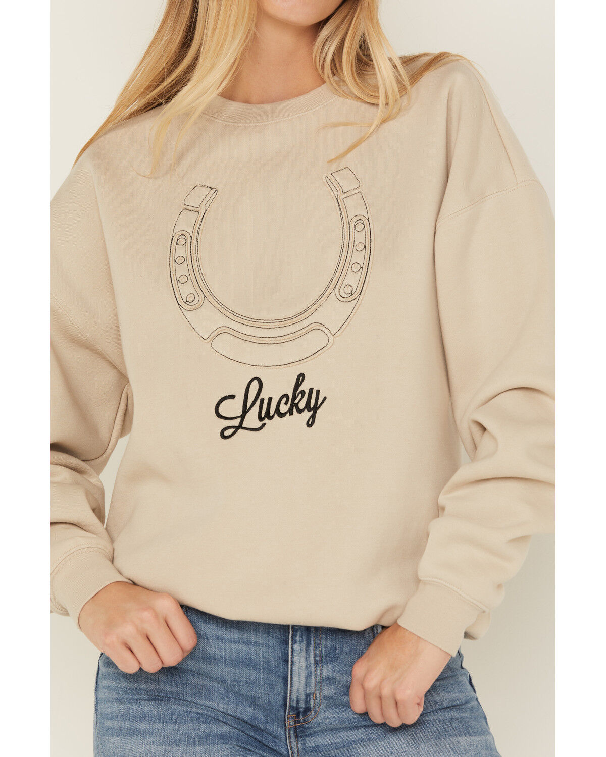 Youth in Revolt Women's Embroidered Lucky Crewneck Sweatshirt