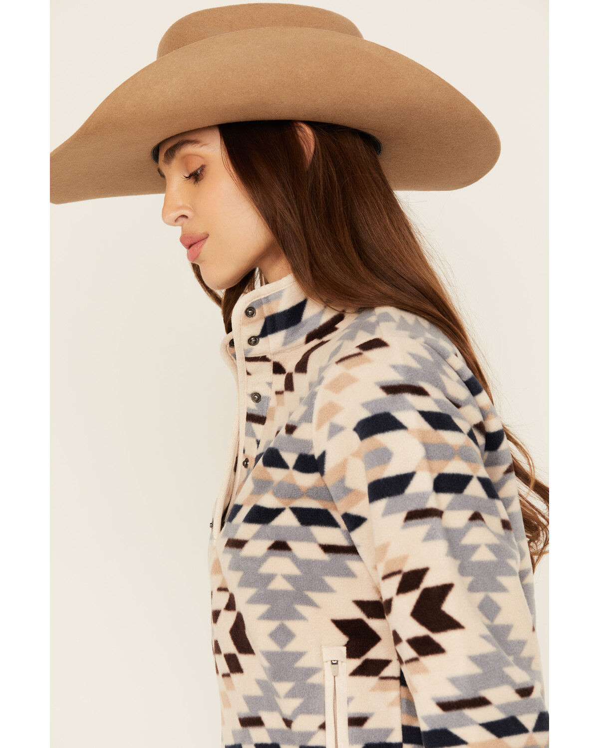 Shyanne Women's Southwestern Print Polar Fleece Pullover