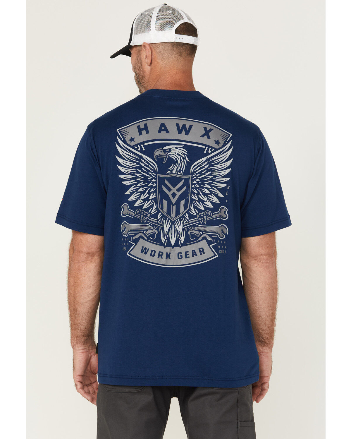 Hawx Men's Eagle Short Sleeve Graphic Work Shirt