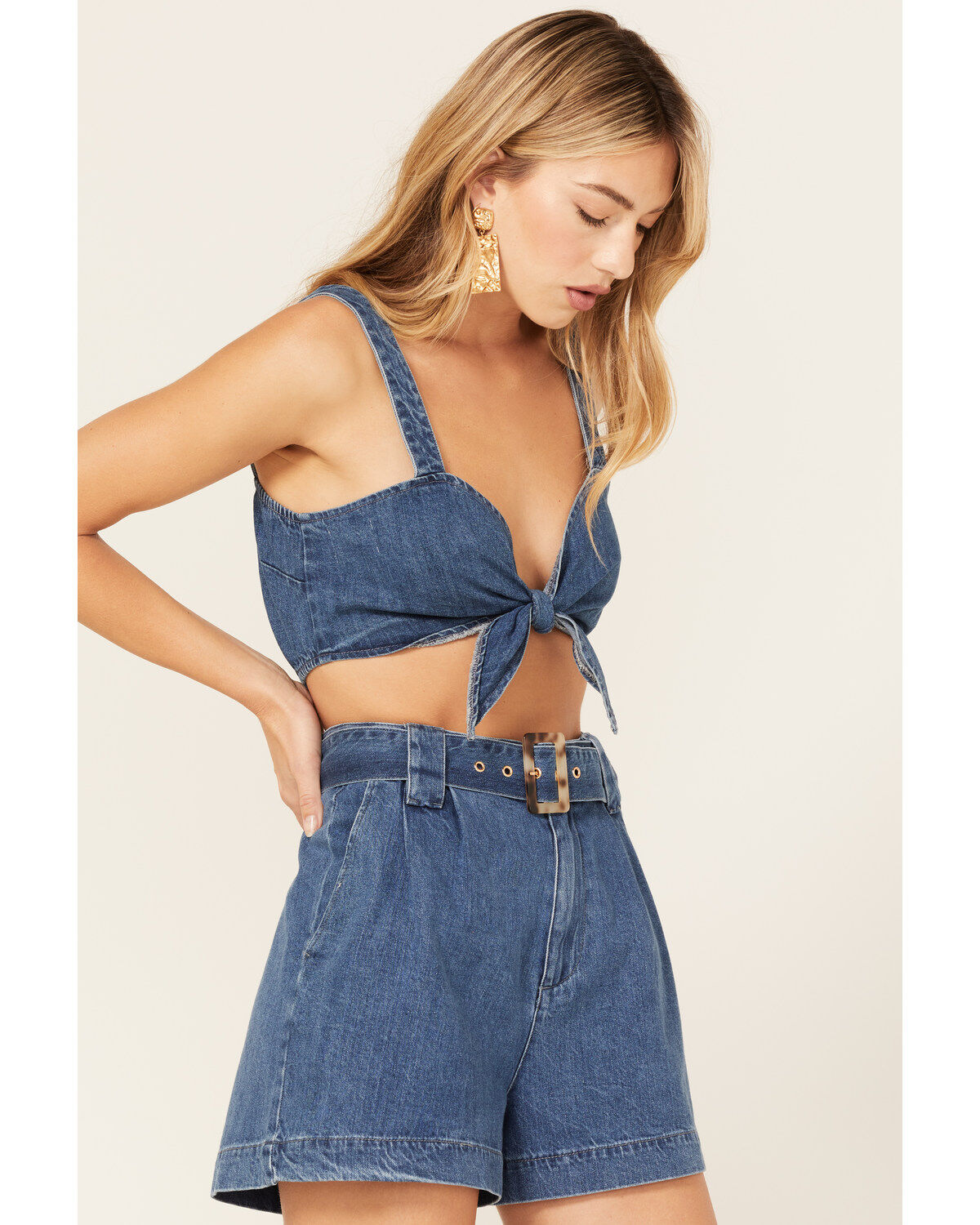 Show Me Your Mumu Women's Alabama Denim Crop Top