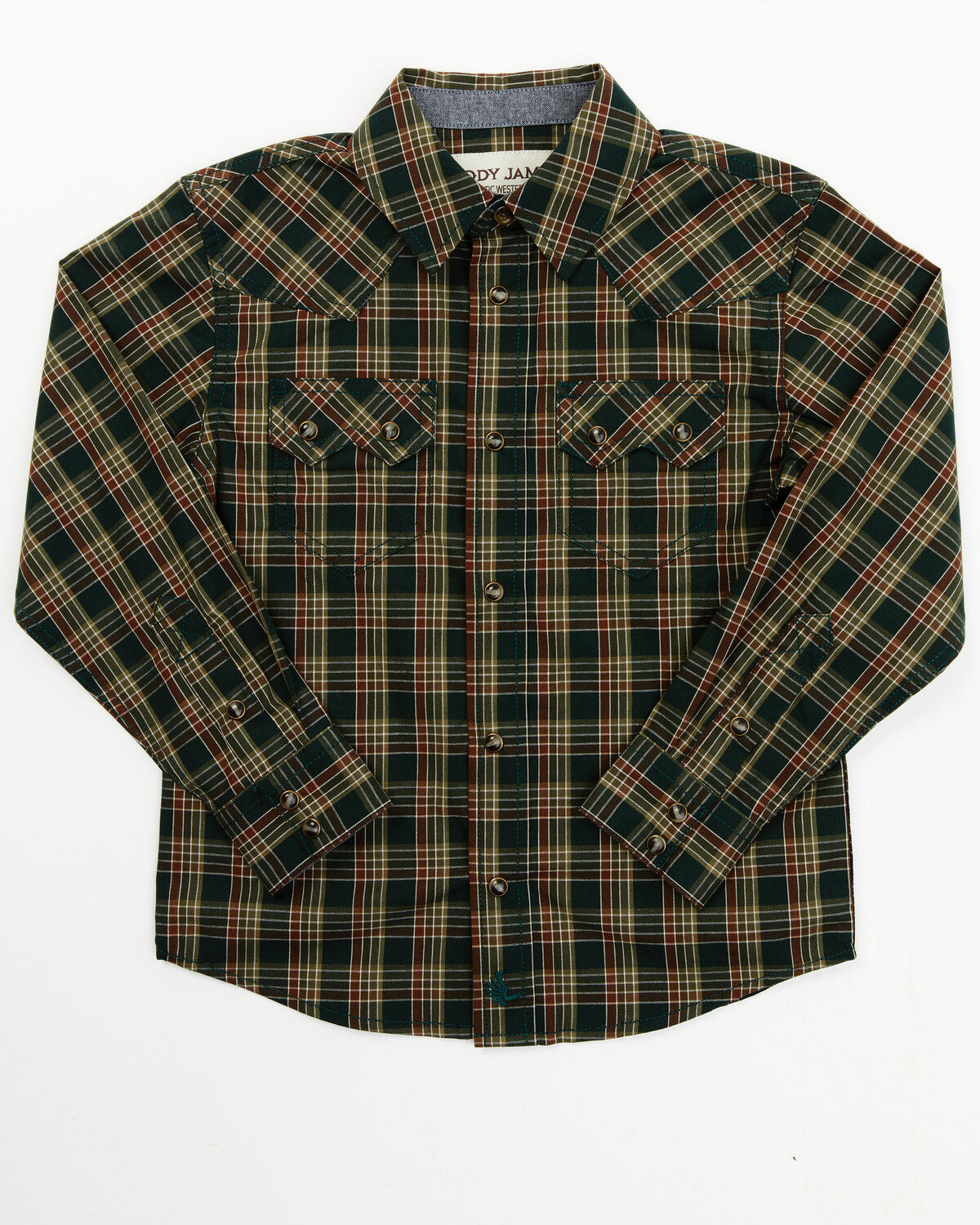 Cody James Toddler Boys' Douglas Fir Plaid Print Long Sleeve Snap Western Shirt - Toddler