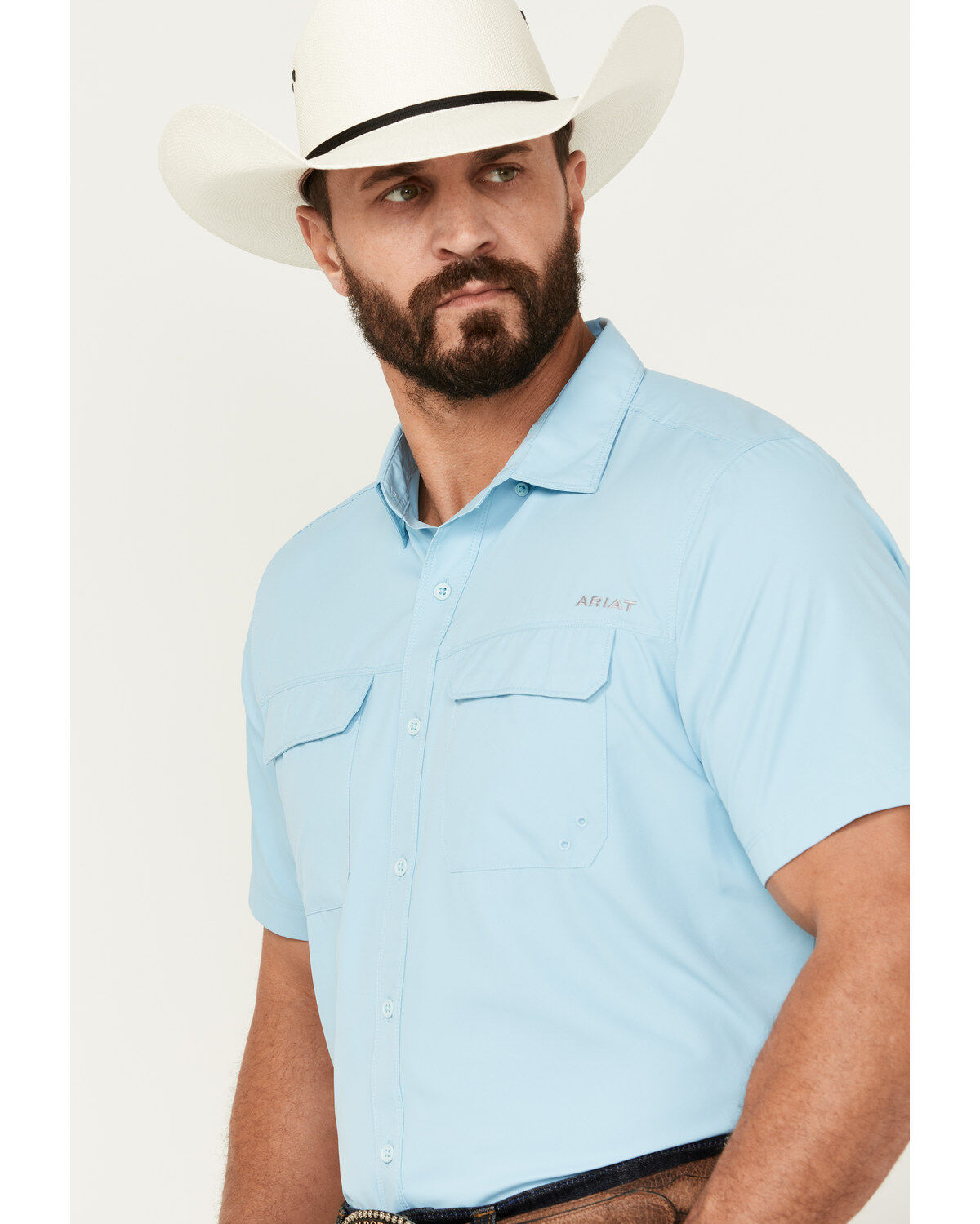 Ariat Men's VentTEK Outbound Solid Short Sleeve Fitted Performance Shirt