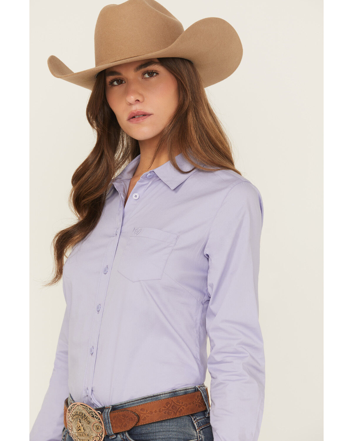 Ariat Women's Boot Barn Exclusive Solid Kirby Long Sleeve Button-Down Stretch Western Shirt
