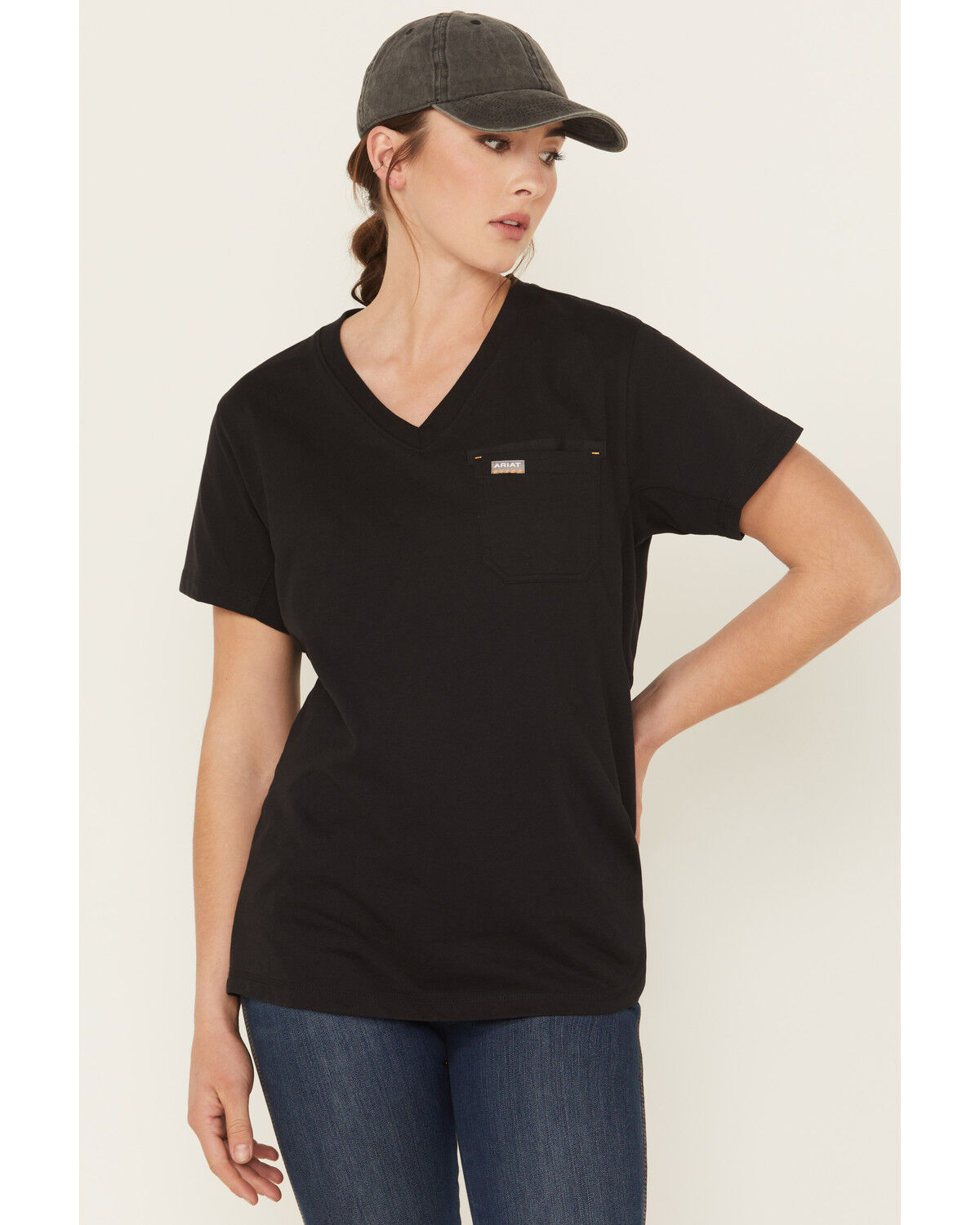 Ariat Women's Rebar Workman Rose Short Sleeve Graphic Work Tee
