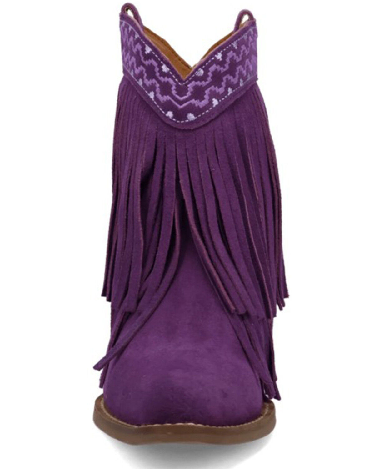 Dingo Women's Tapadero Suede Fringe Western Booties - Round Toe