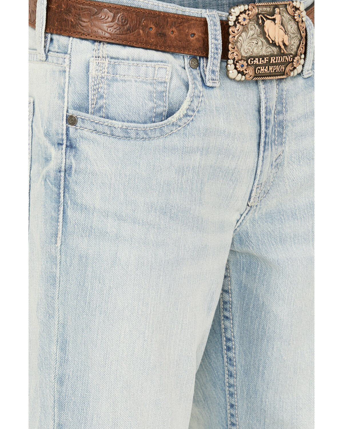 Cody James Boys' Light Wash Pioneer Slim Stretch Bootcut Jeans