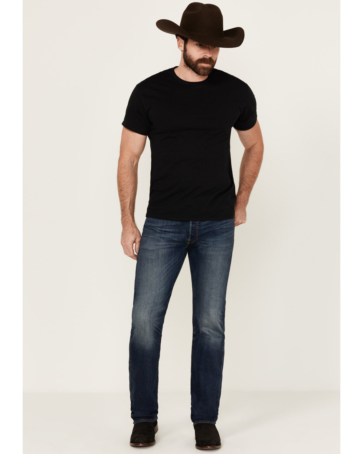Levi's Men's 501 Unicycle Dark Wash Original Fit Straight Leg Stretch Denim Jeans