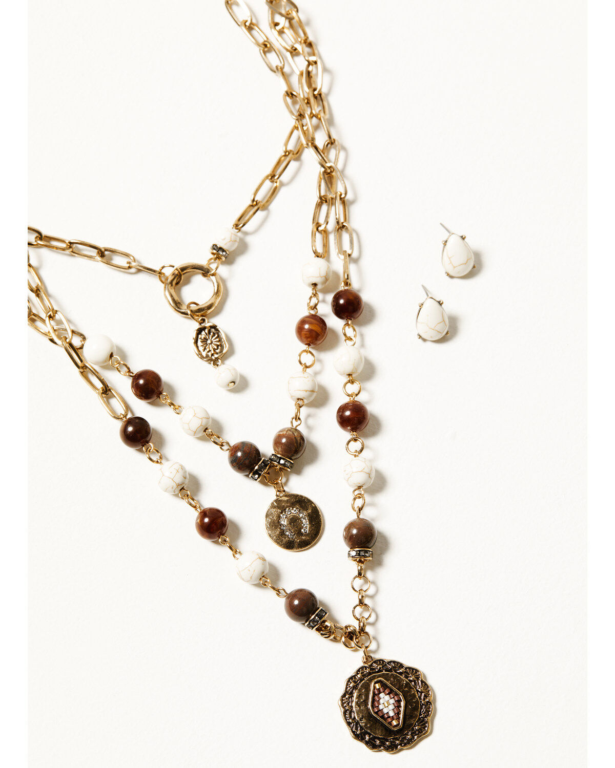Shyanne Women's Summer Moon Antique Gold Jewelry Set - 3 Piece