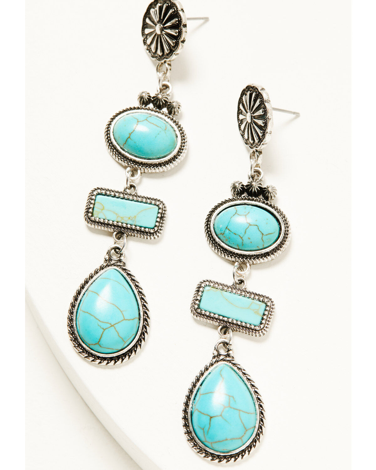 Shyanne Women's 4 Tier Stone Statement Earrings