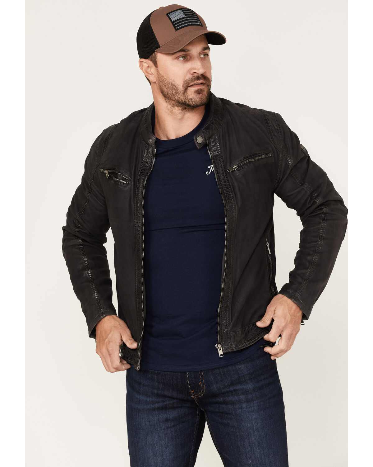 Mauritius Leather Men's Biker Jacket