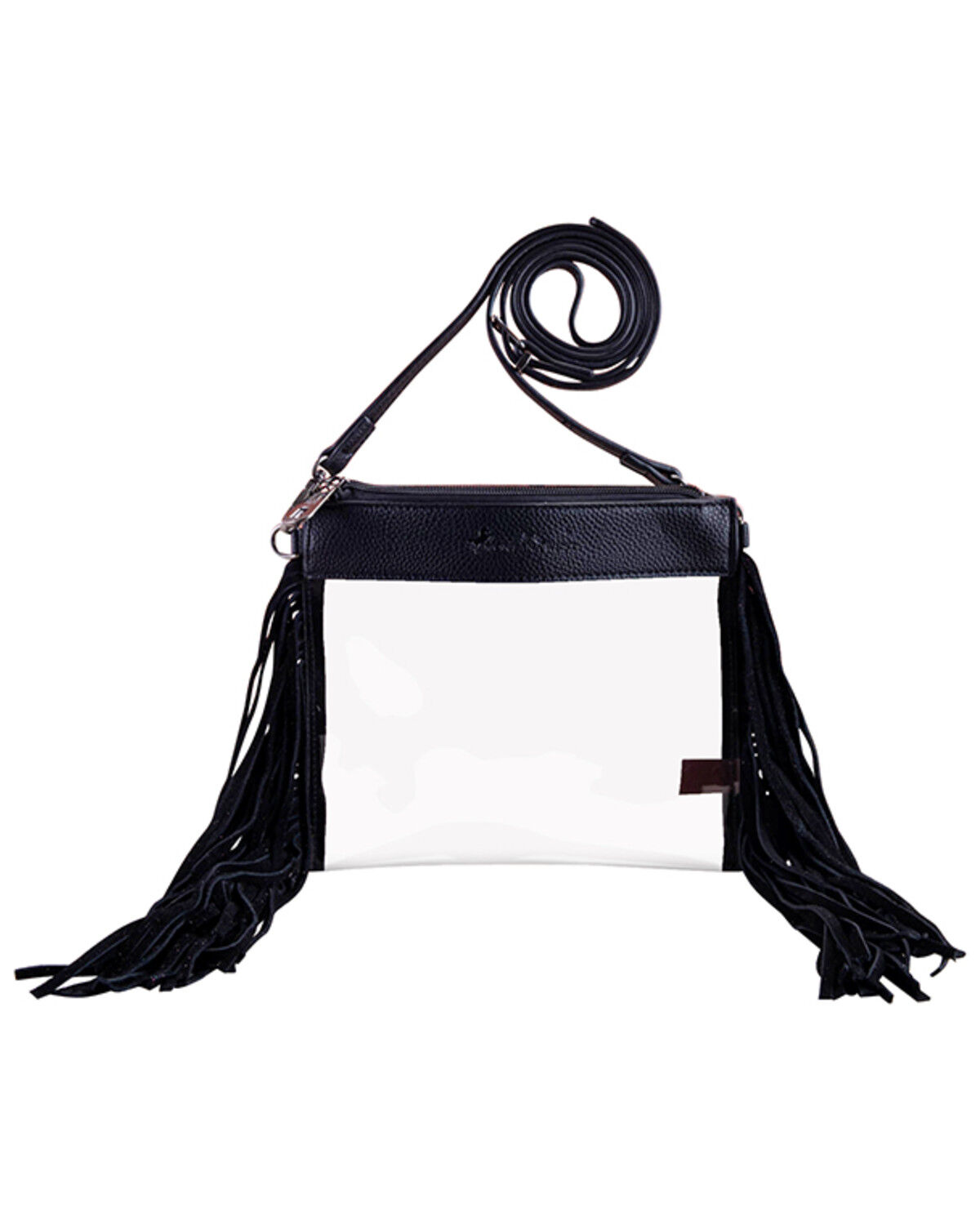 Montana West Women's Fringe Clear Crossbody Bag