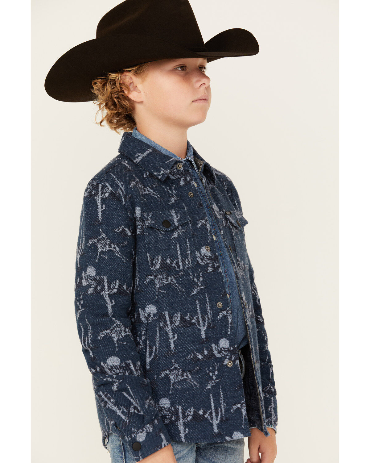 Rock & Roll Denim Boys' Cactus Print Shacket