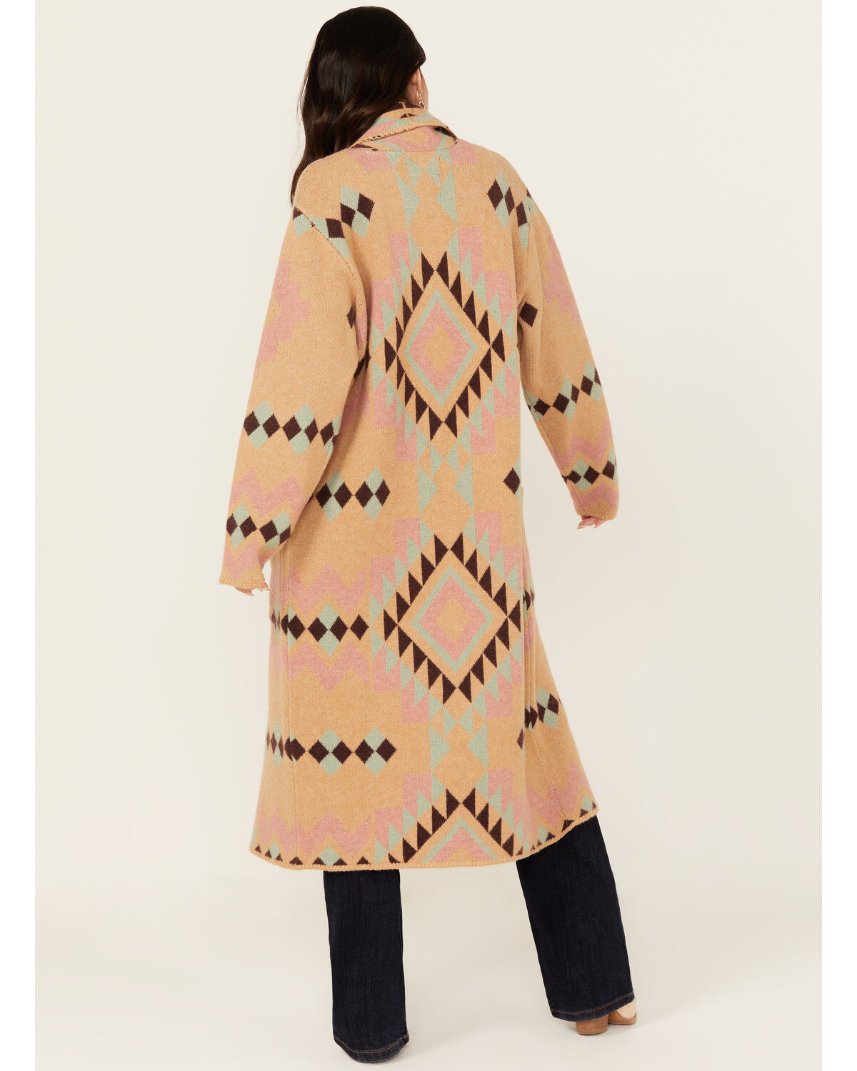 Ariat Women's Southwestern Geo Print Duster Sweater