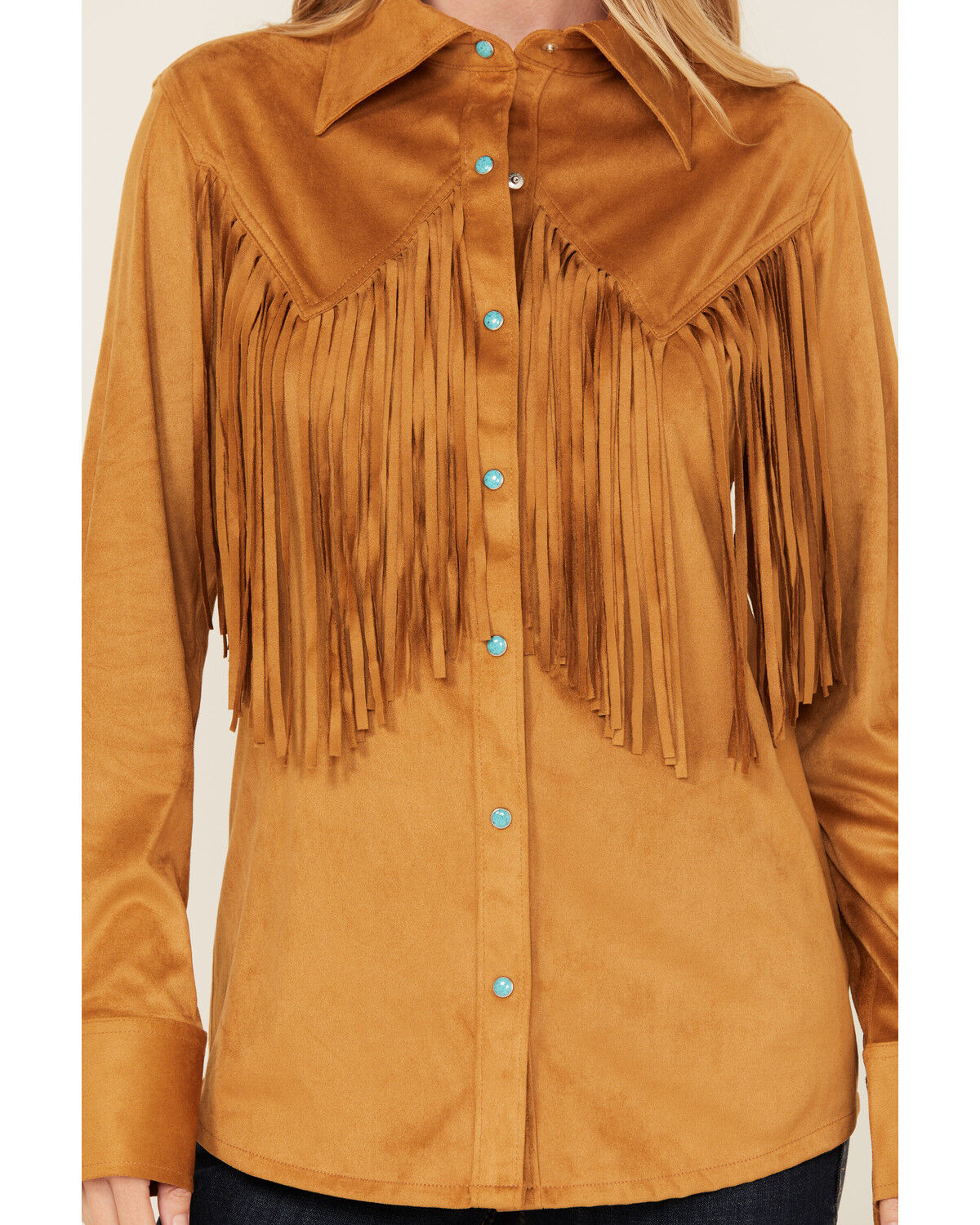 Wrangler x Lainey Wilson Women's Fringe Long Sleeve Snap Western Shirt