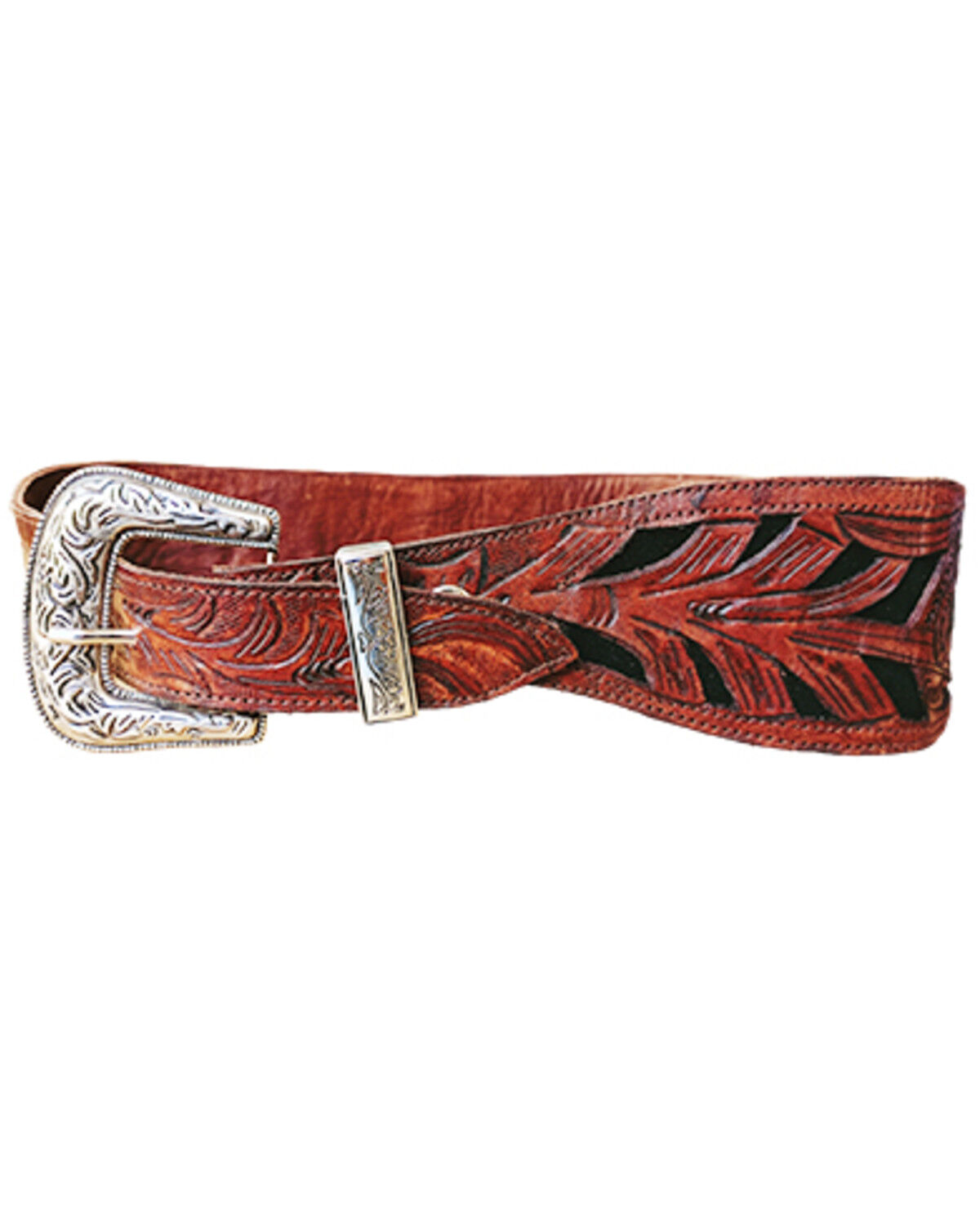 Kobler Women's Hand Tooled Inlay Belt