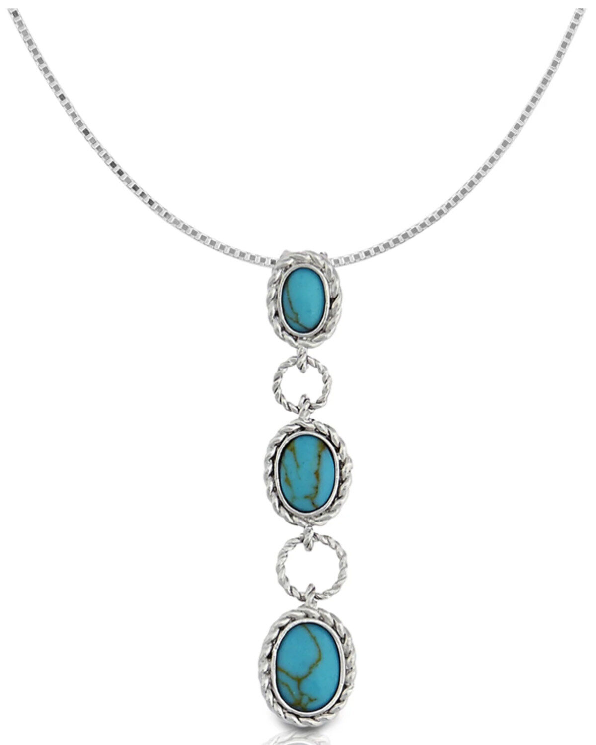 Kelly Herd Women's Turquoise Cabochon Drop Necklace