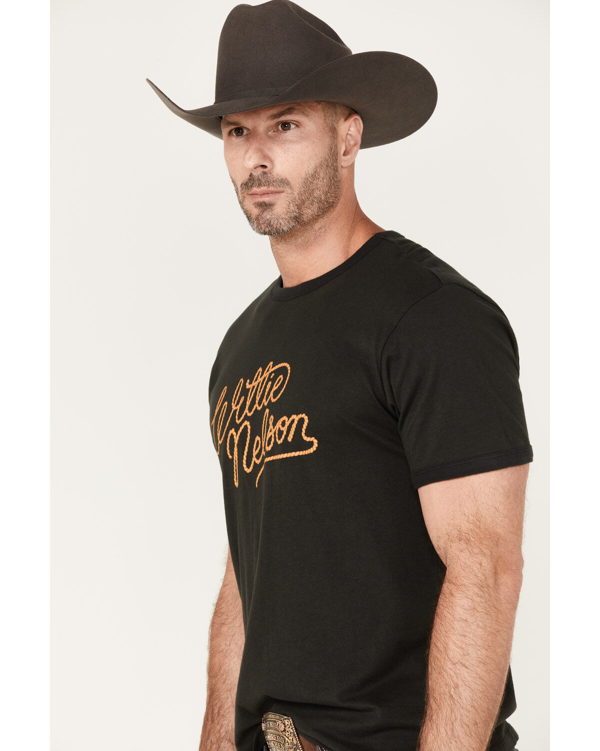 Brixton x Willie Nelson Men's Roped Logo Graphic Ringer T-Shirt