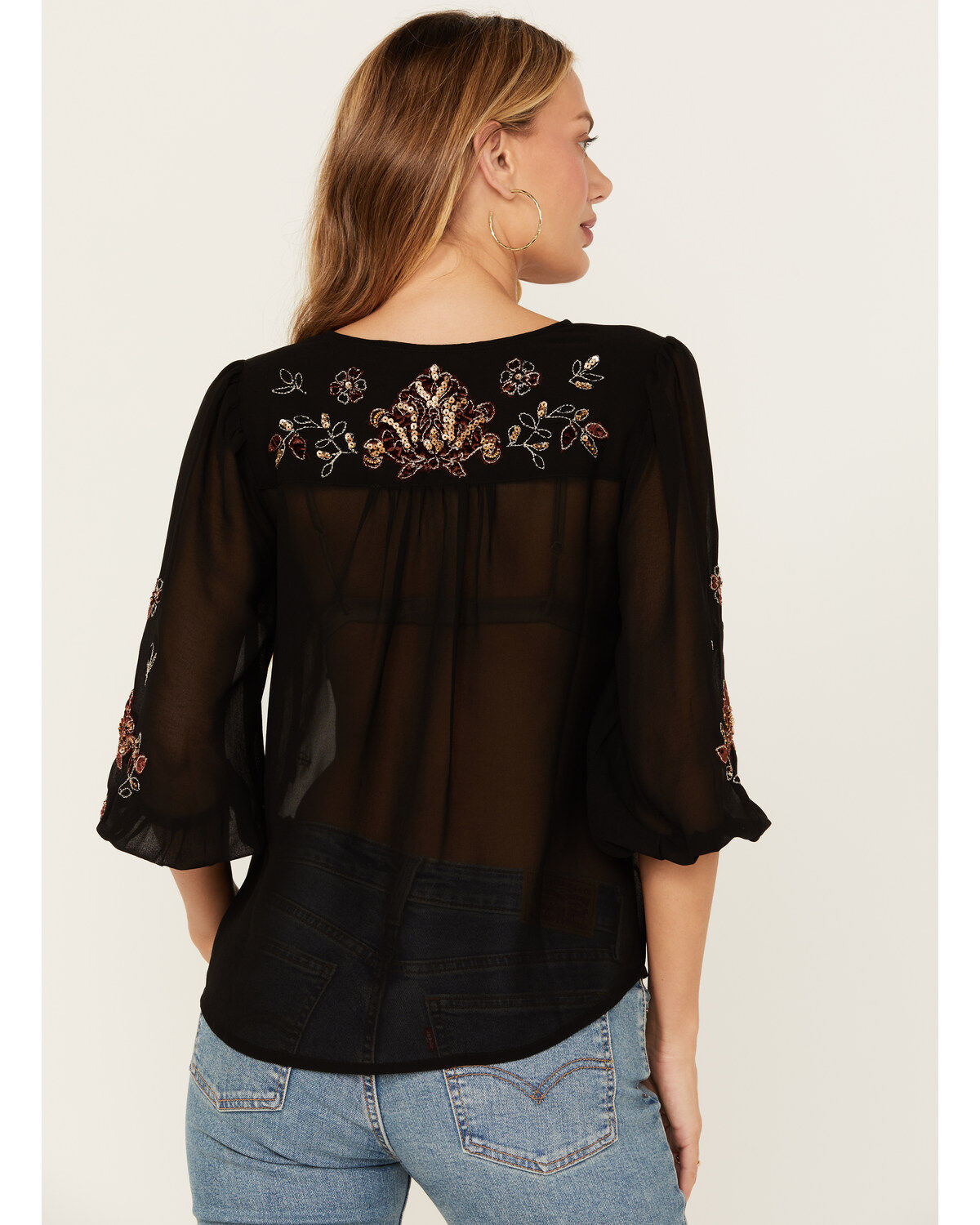 Shyanne Women's Decorated Peasant Top