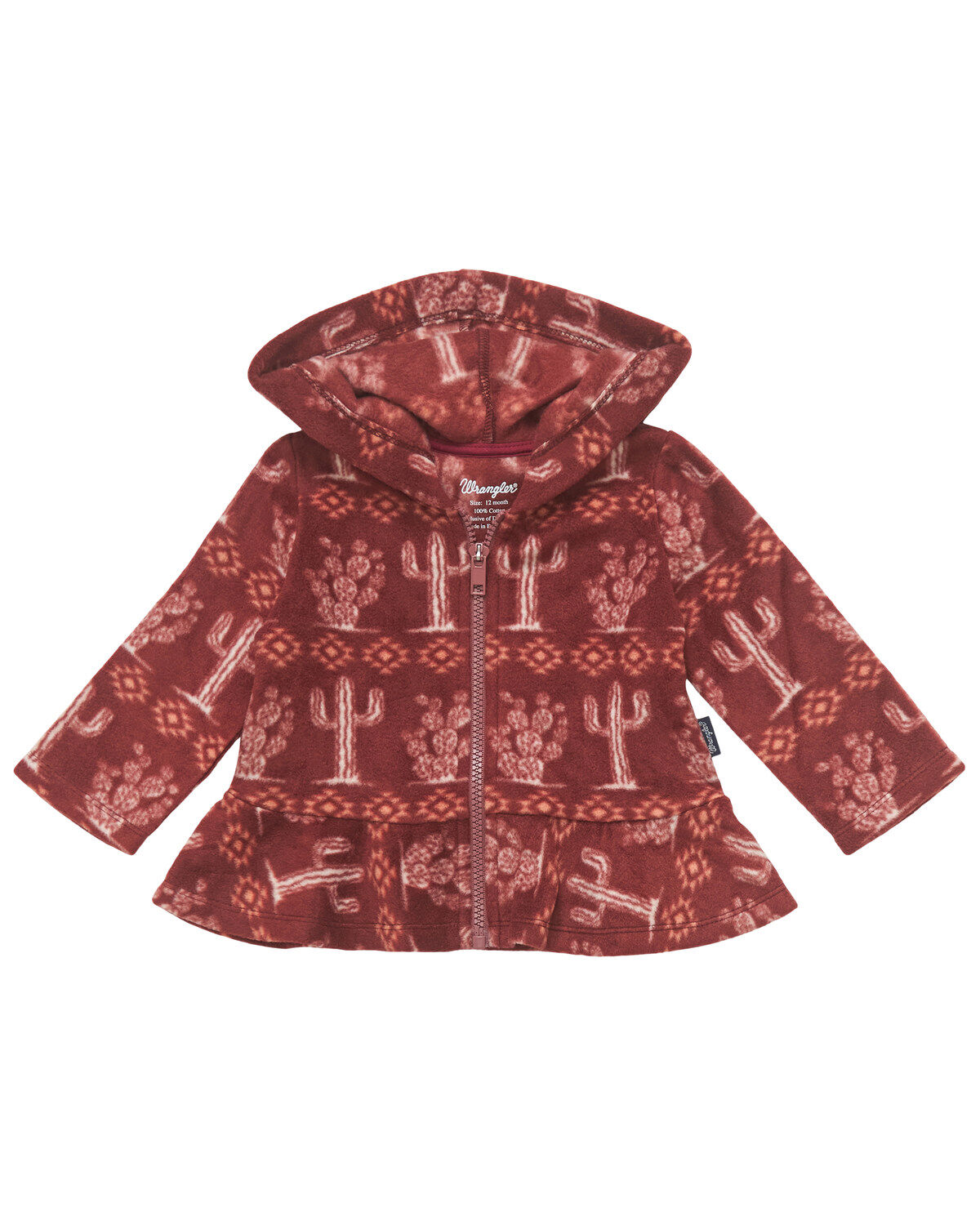 Wrangler Infant Girls' Cacti Print Sherpa Jacket