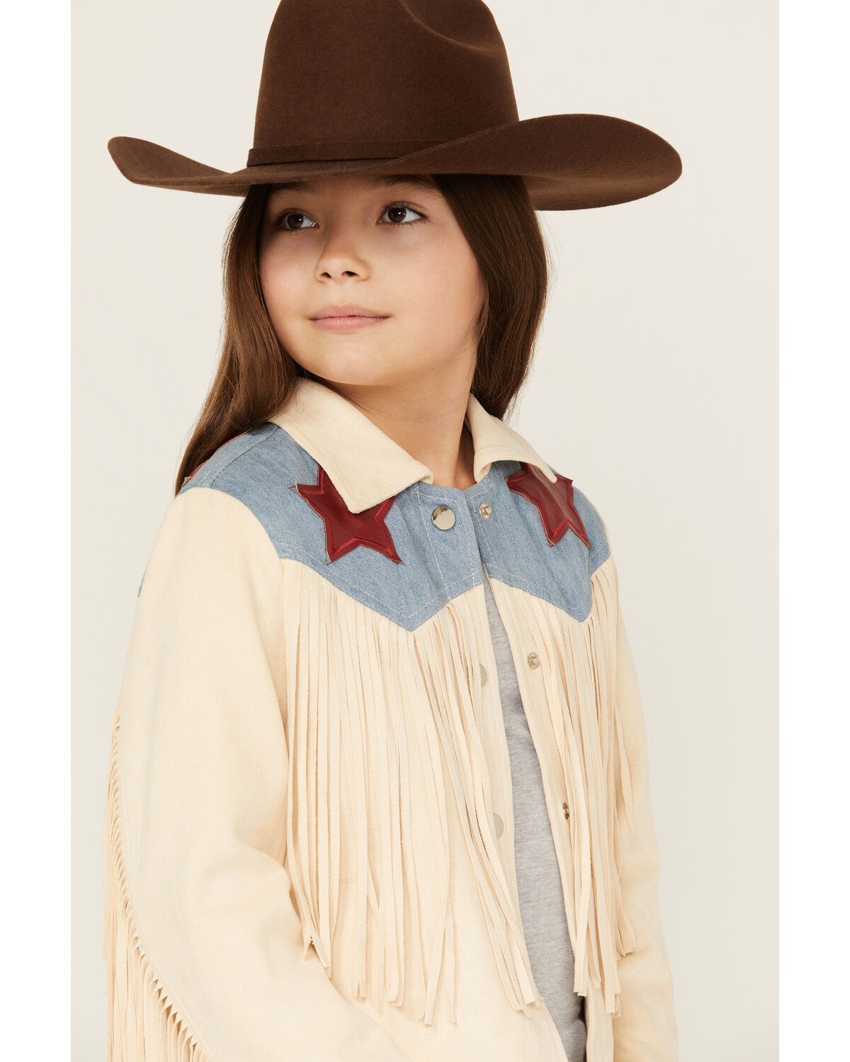 Fornia Girls' American Fringe Jacket
