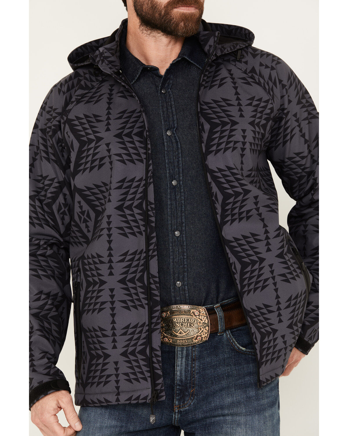 RANK 45® Men's Southwestern Print Softshell Jacket