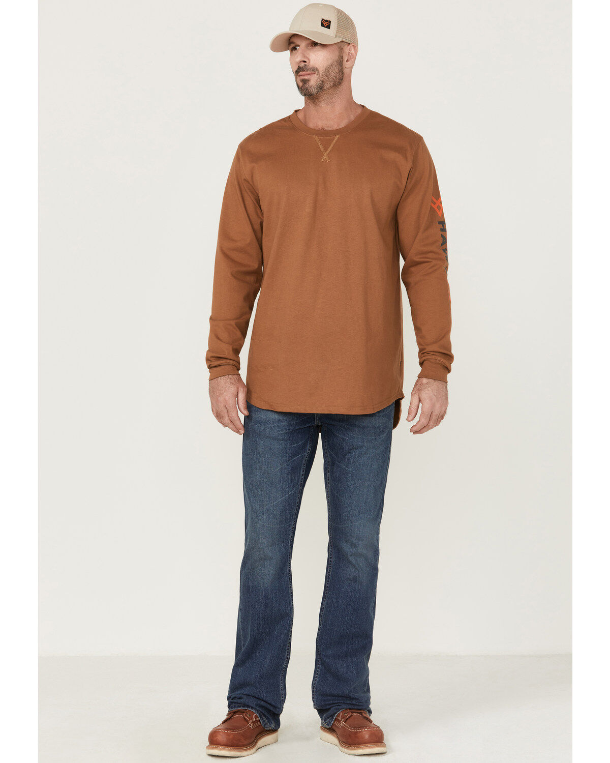 Hawx Men's FR Logo Long Sleeve Work T-Shirt
