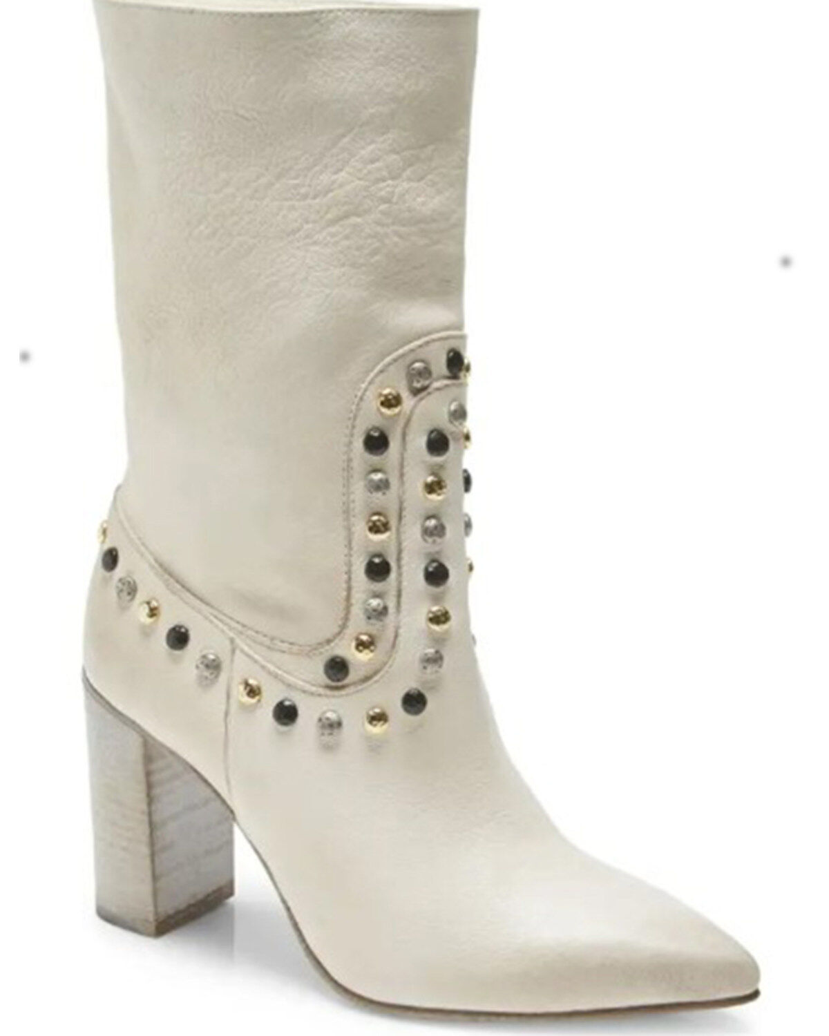 Free People Women's Dakota Heel Studded Western Boots - Round Toe