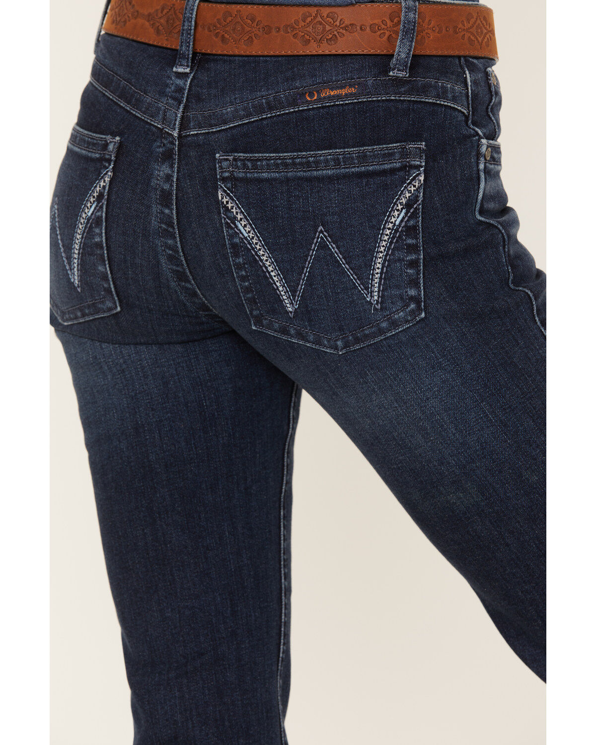 Wrangler Women's Mid Rise Q-Baby Dark Wash Bootcut Ultimate Riding Jeans