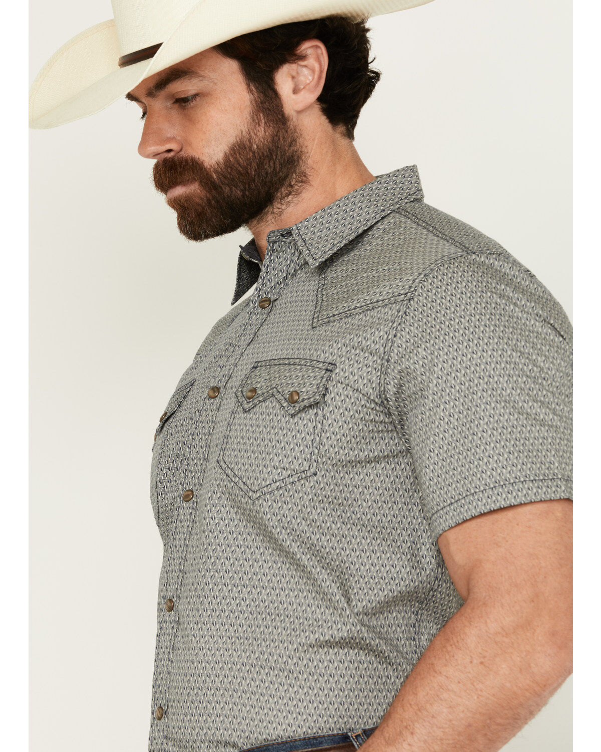 Cody James Men's Ziggy Geo Print Short Sleeve Snap Western Shirt