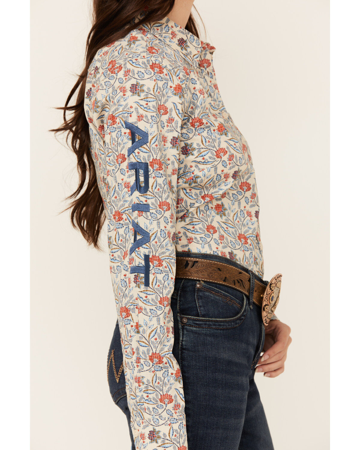 Ariat Women's Boot Barn Exclusive Team Kirby Floral Print Long Sleeve Button-Down Western Shirt