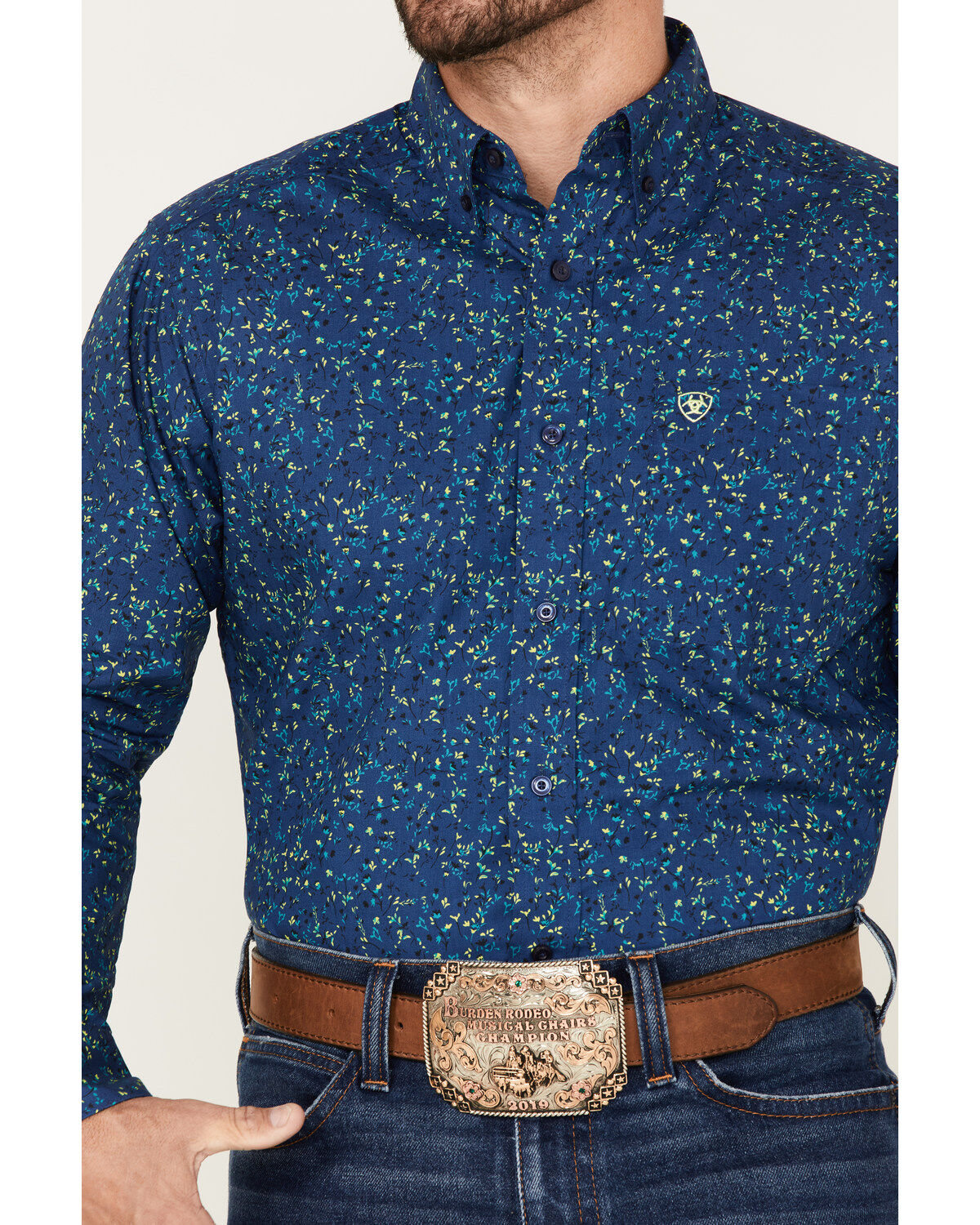 Ariat Men's Benji Floral Print Button Down Western Shirt