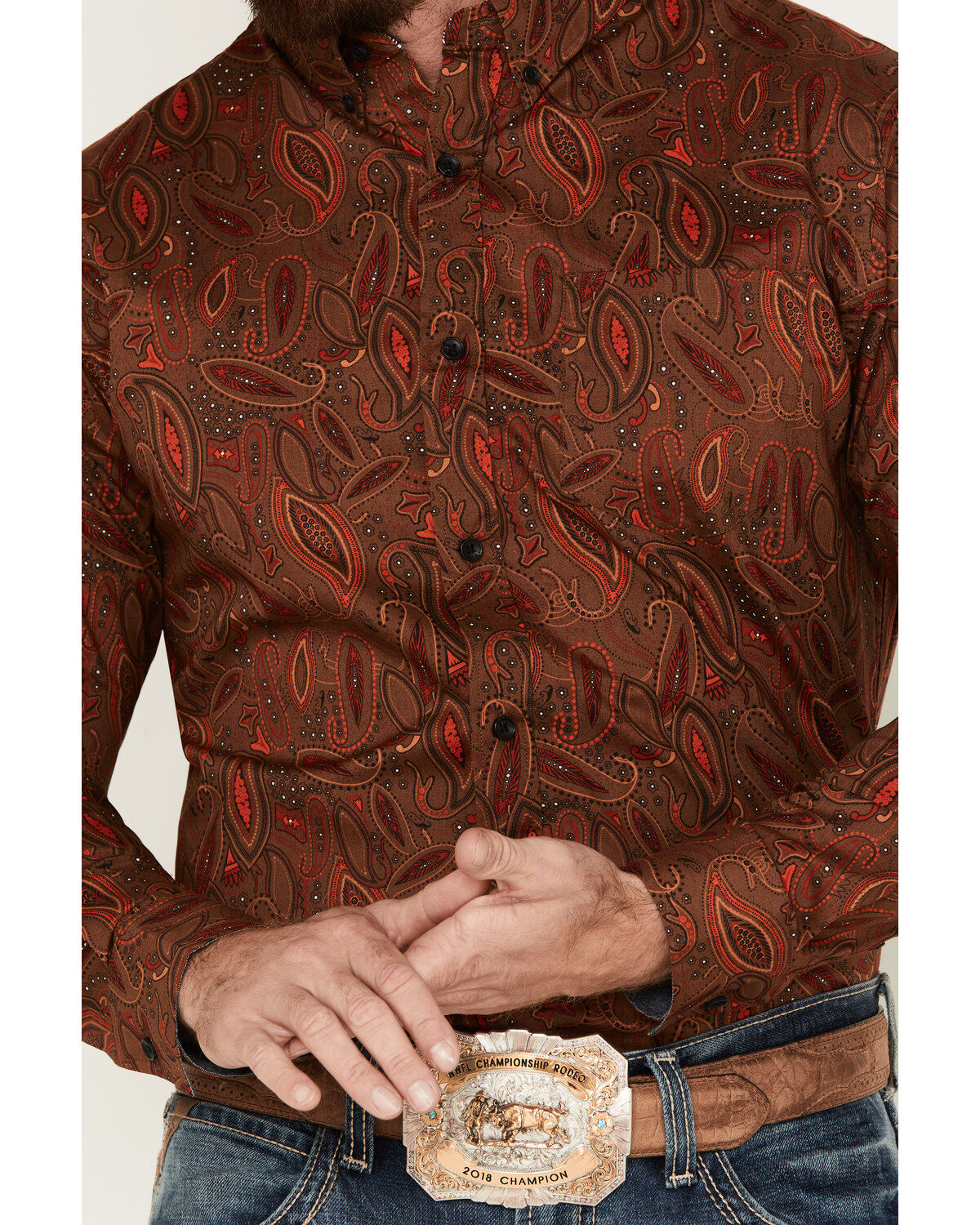 Cody James Tortuga Paisley Print Button Down Western Shirt - Big & Tall