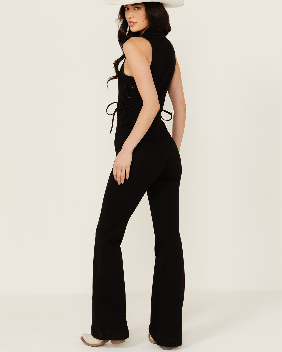 Idyllwind Women's Lawson Stretch Lace Detail Flare Jumpsuit