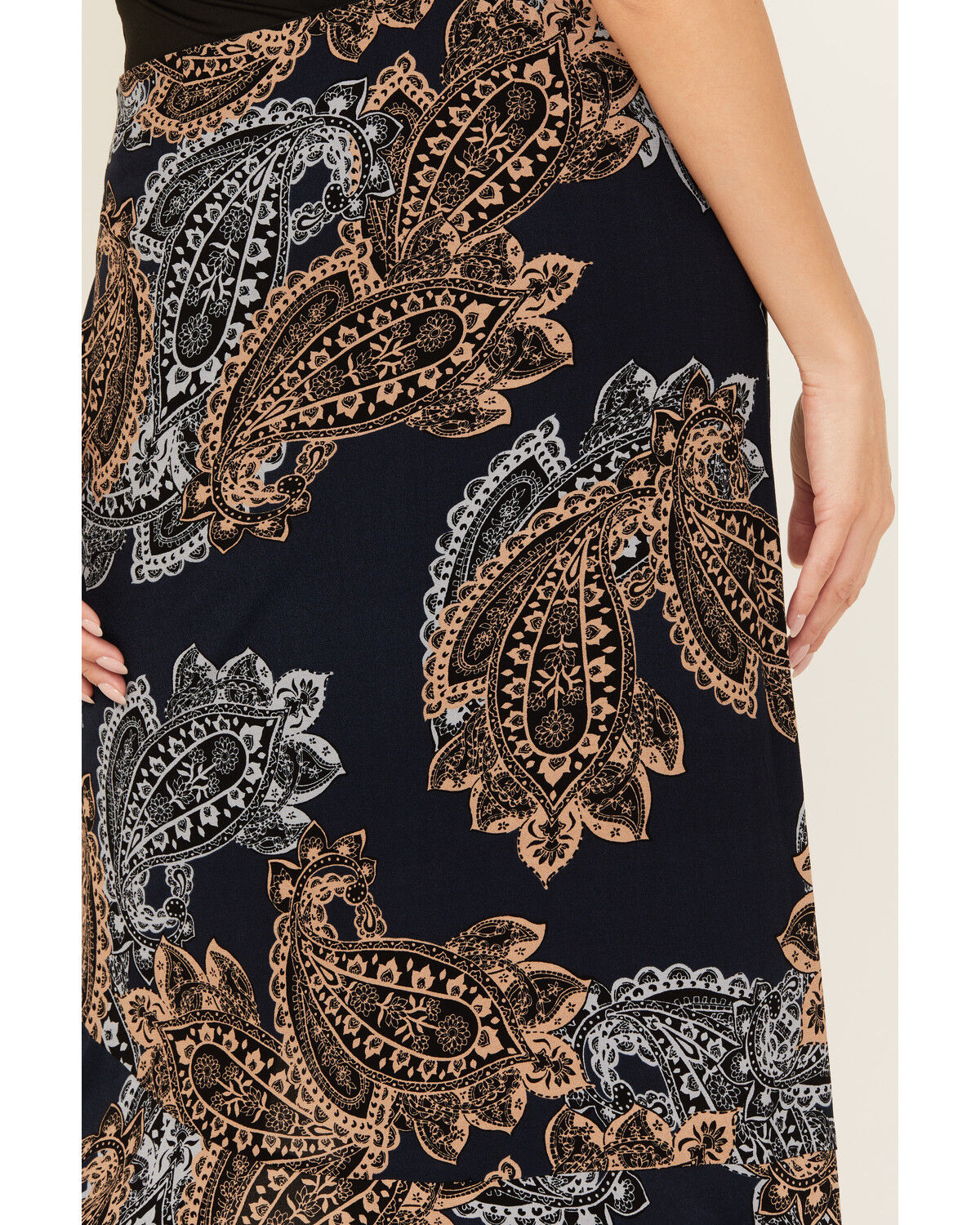 Shyanne Women's Printed Ruffle Slip Maxi Skirt