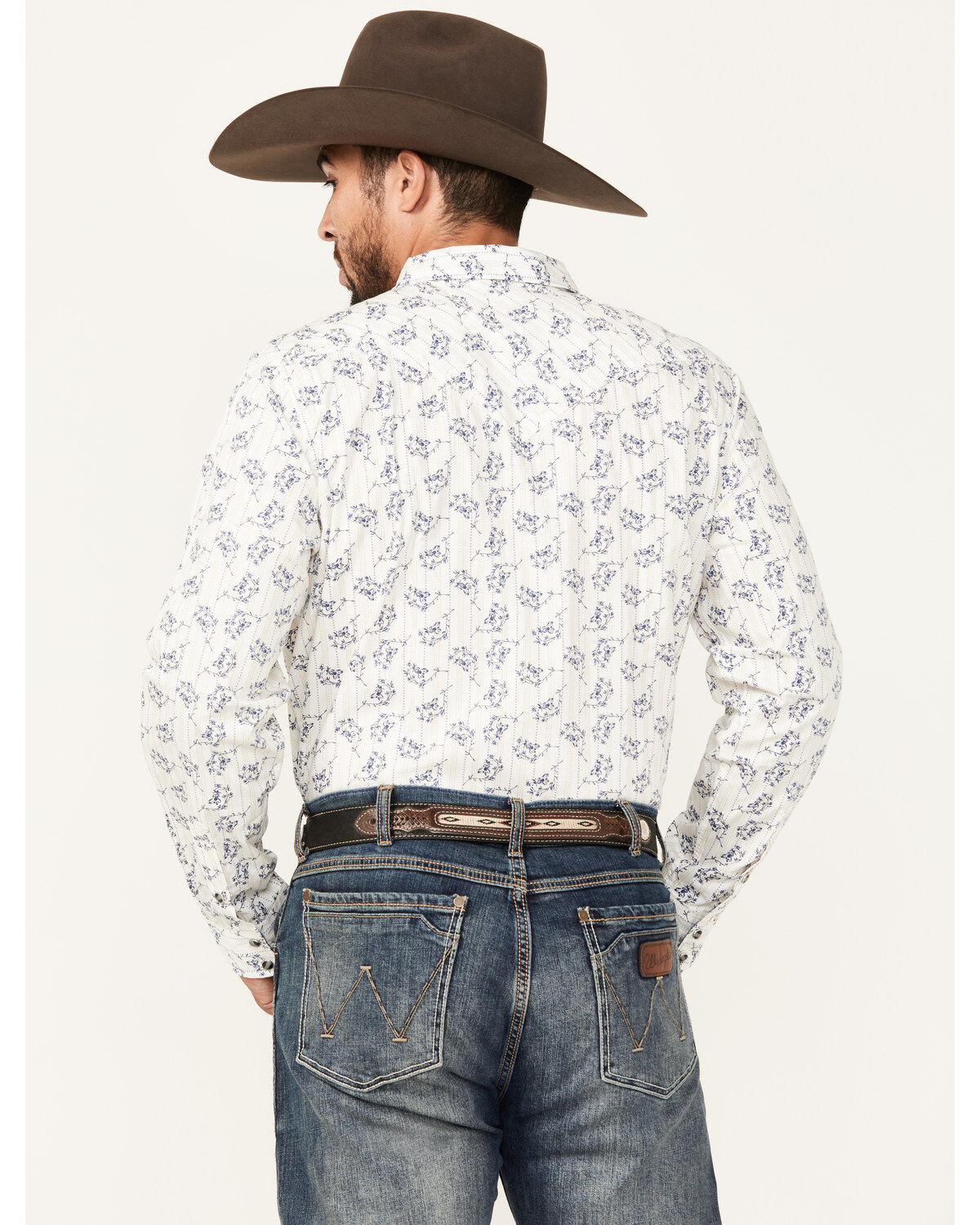 Cody James Men's Axle Floral Print Long Sleeve Snap Western Shirt