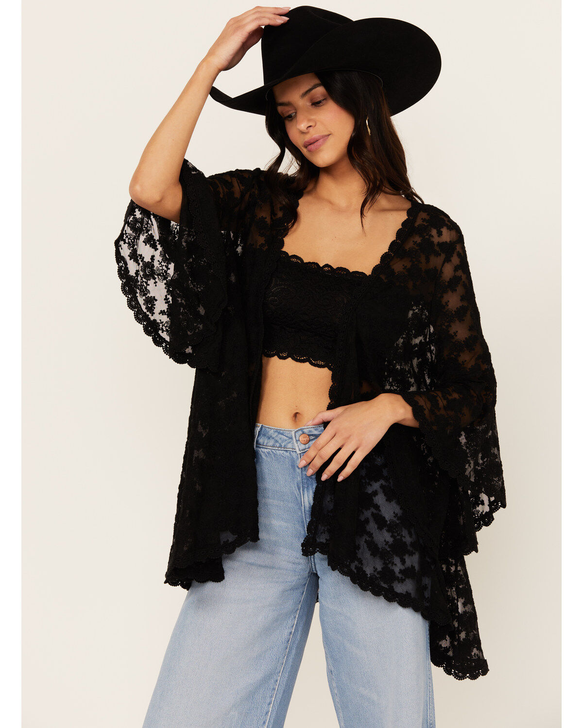 Cotton & Rye Women's Lace Kimono