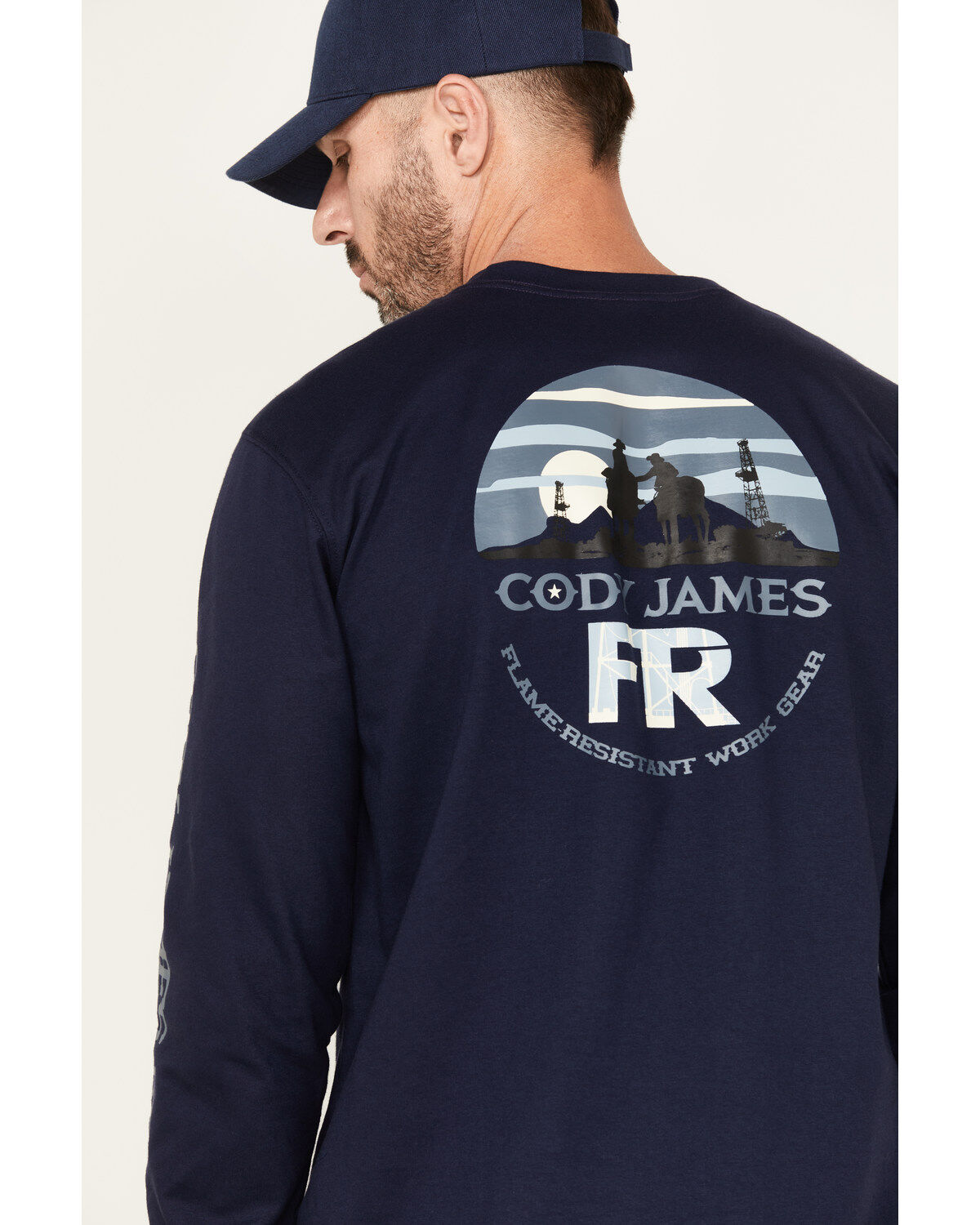 Cody James Men's FR Range Cowboys Graphic Long Sleeve Work T-Shirt