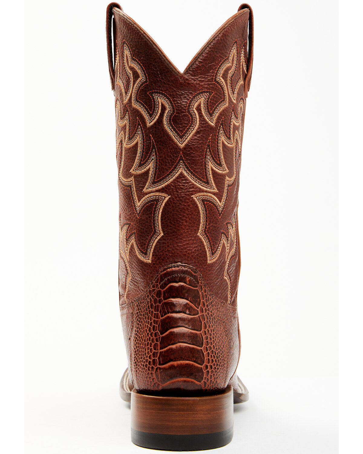 Cody James Men's Brandy Ostrich Leg Exotic Western Boots - Broad Square Toe