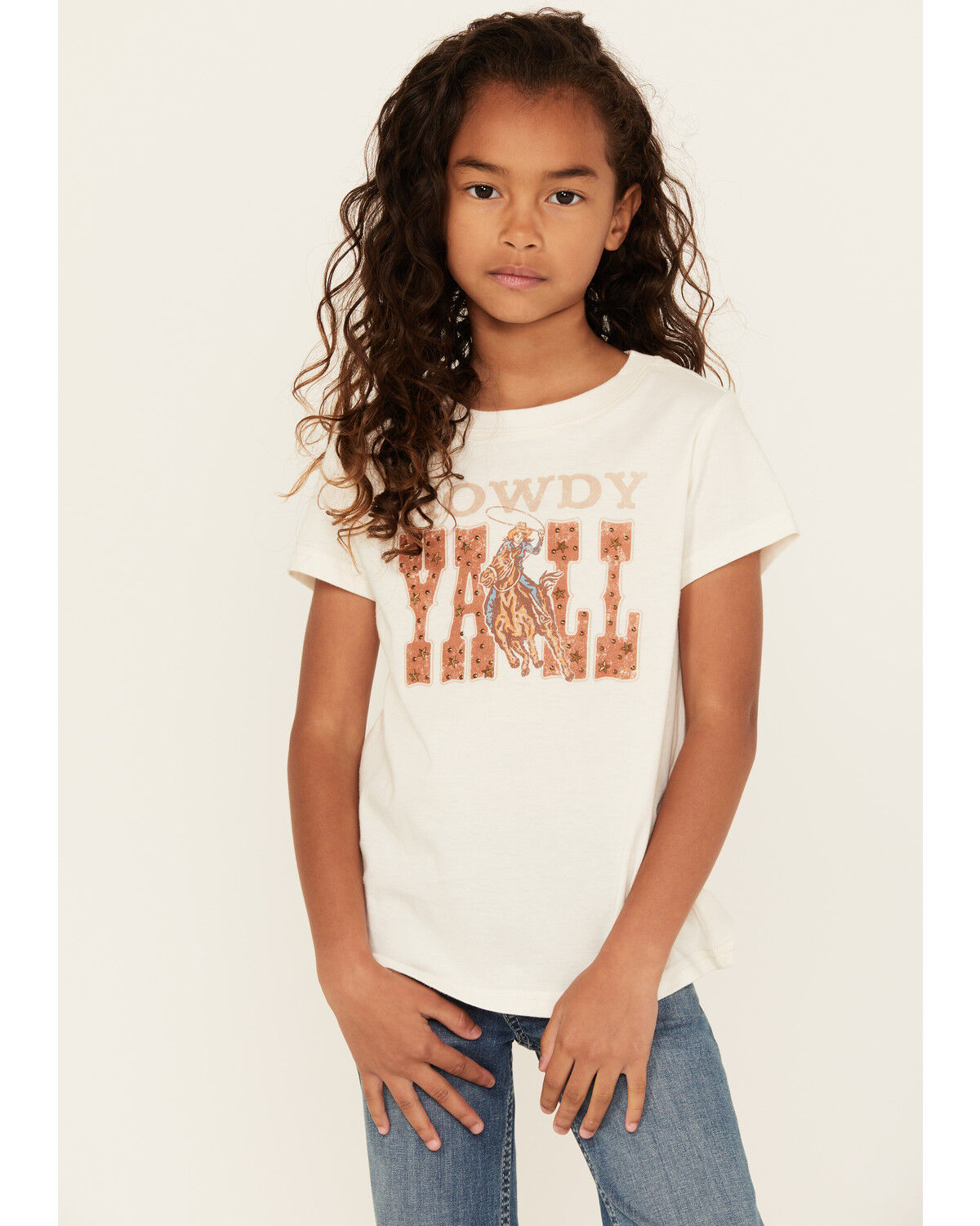Shyanne Girls' Howdy Y'all Short Sleeve Graphic Tee