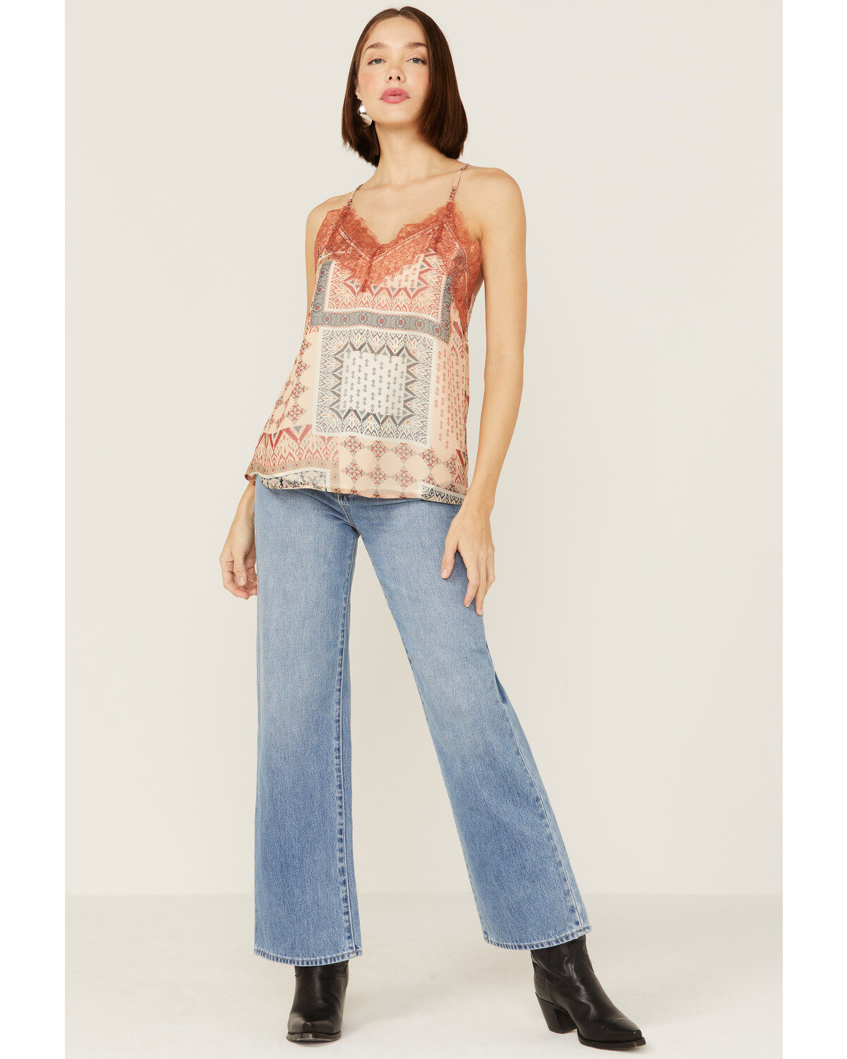 Miss Me Women's Patchwork Lace Cami