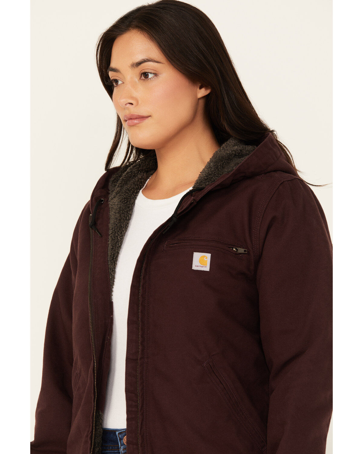 Carhartt Women's Loose Fit Washed Duck Sherpa Lined Jacket