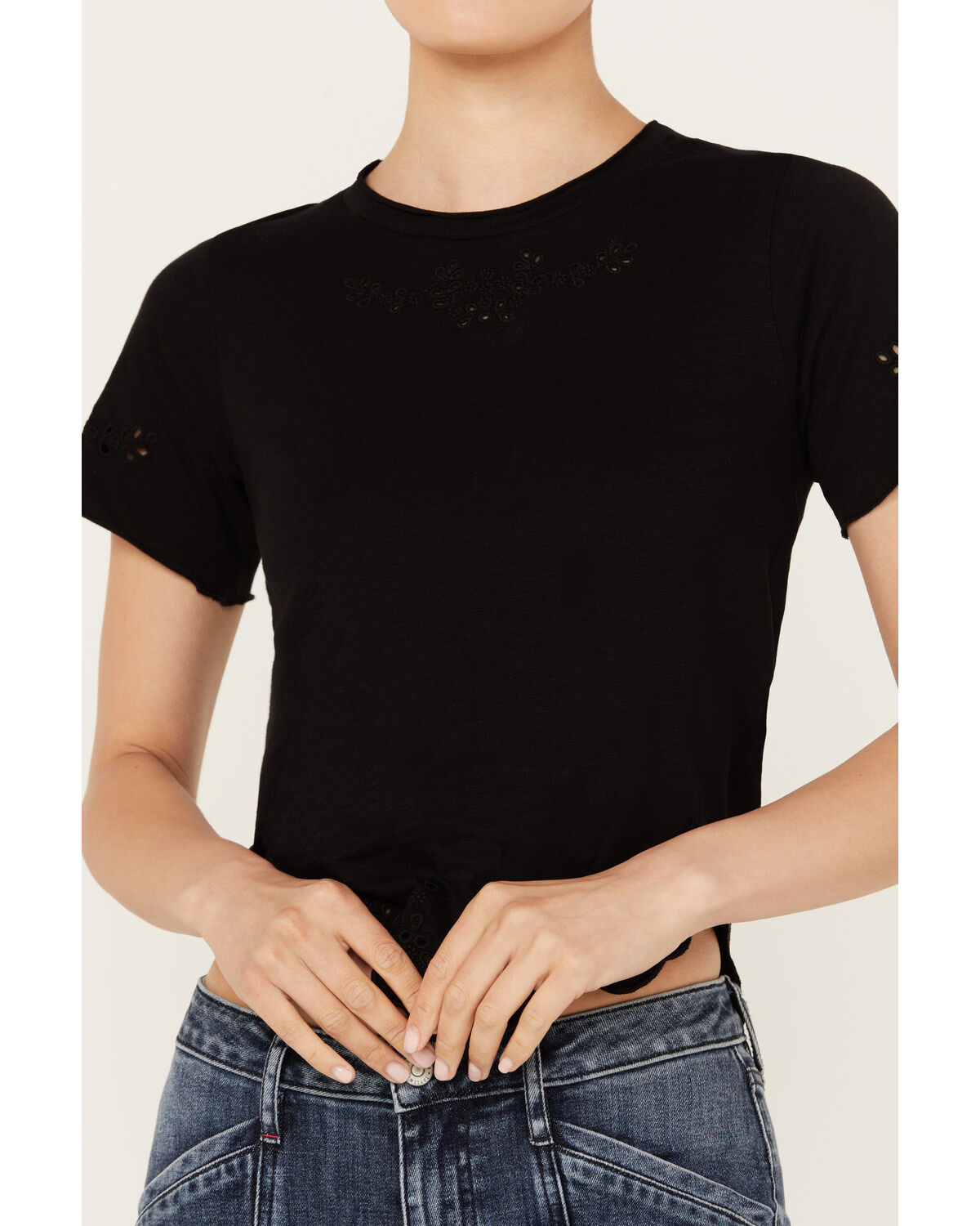 Free People Women's Call Me Baby Short Sleeve Tee