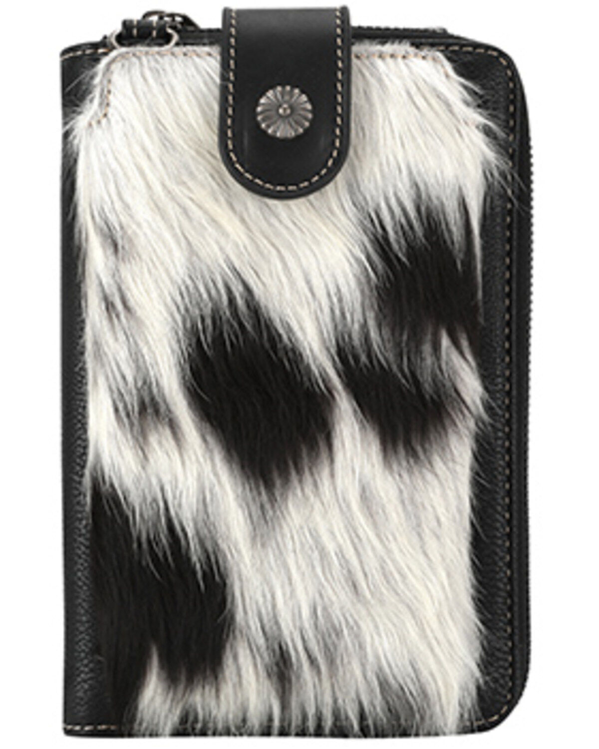 Montana West Women's Western Genuine Hairon Cowhide Phone Case Crossbody Wallet
