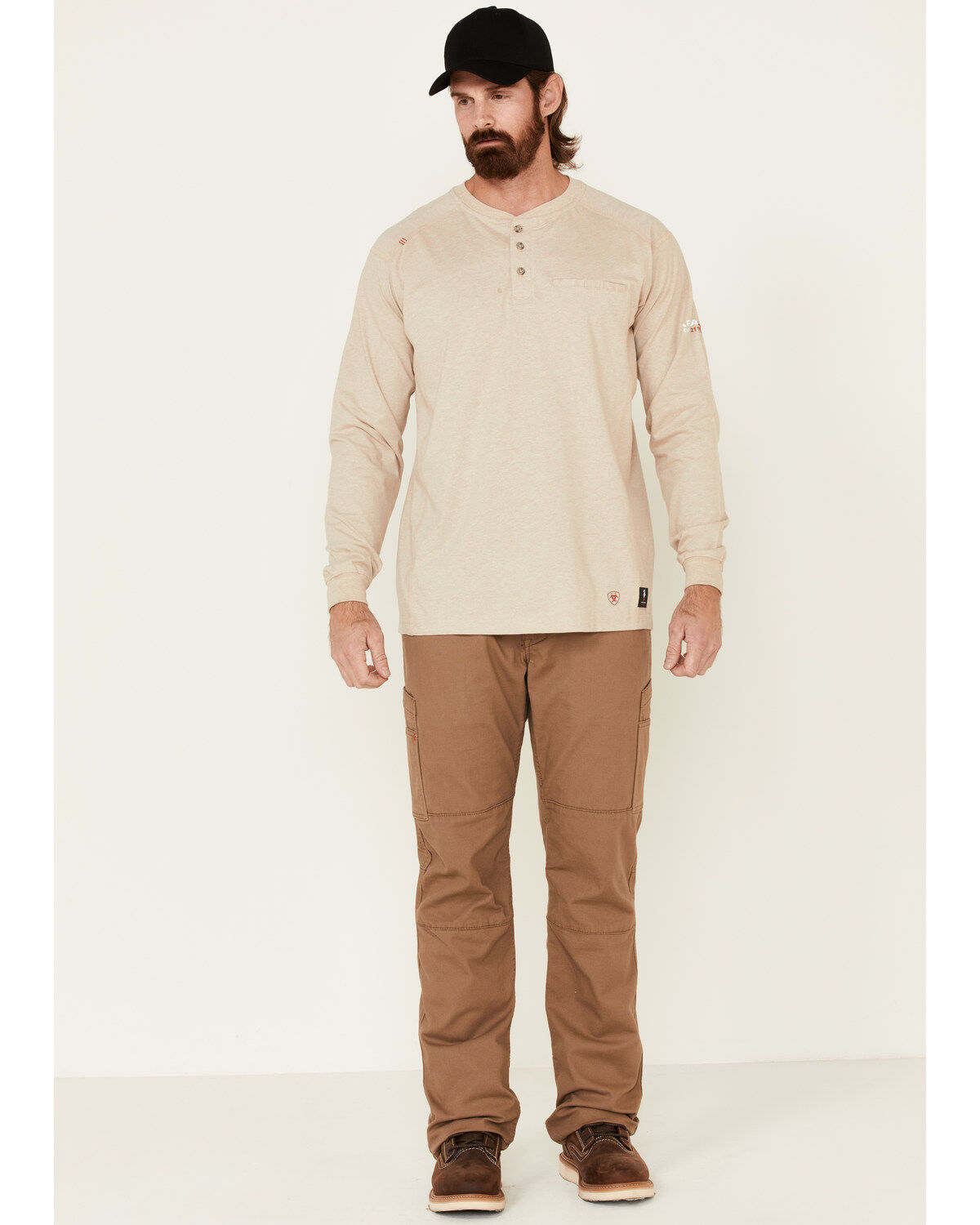 Ariat Men's FR Air Long Sleeve Work Long Sleeve Henley Shirt