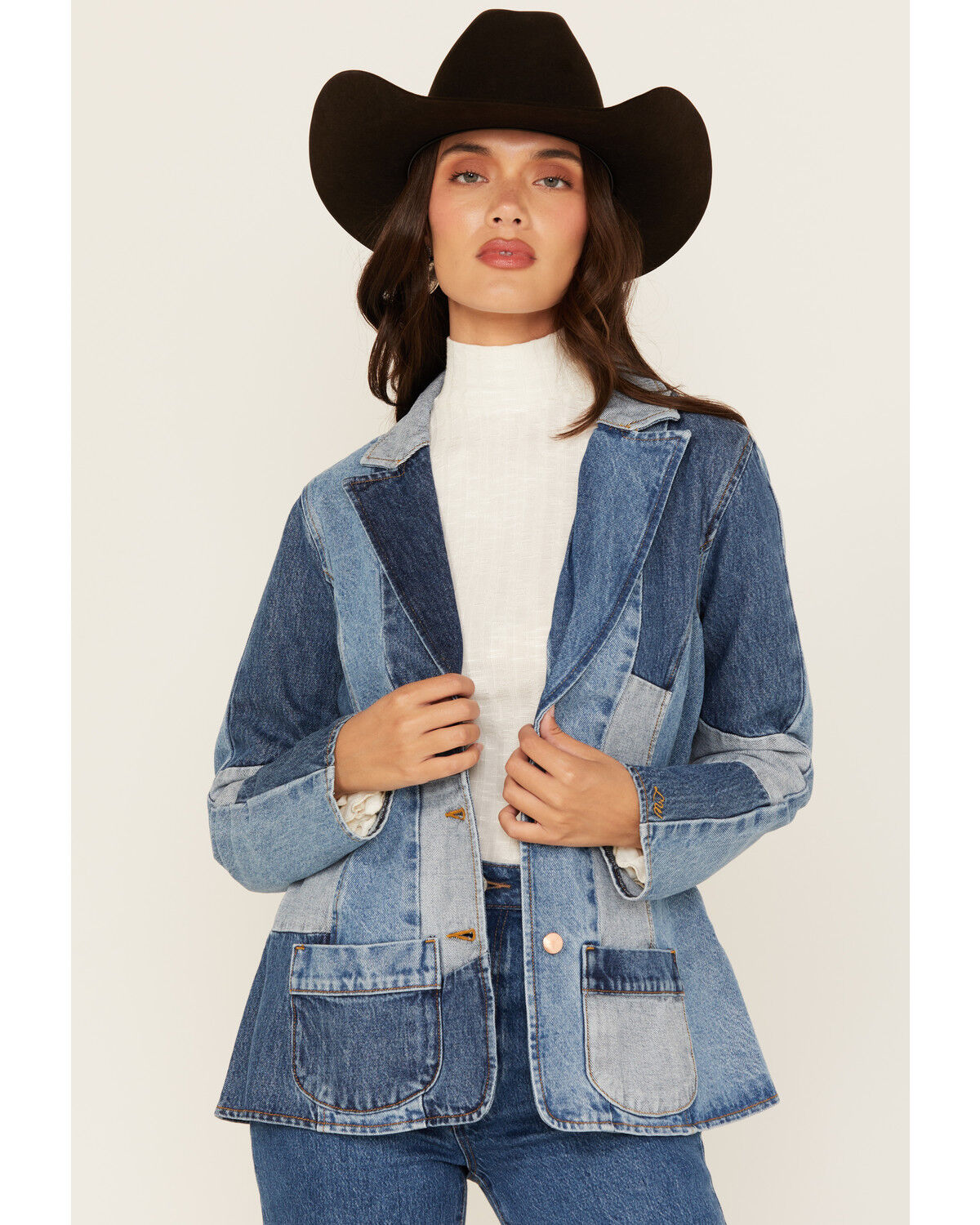 Wrangler x Lainey Wilson Women's Patchwork Denim Blazer