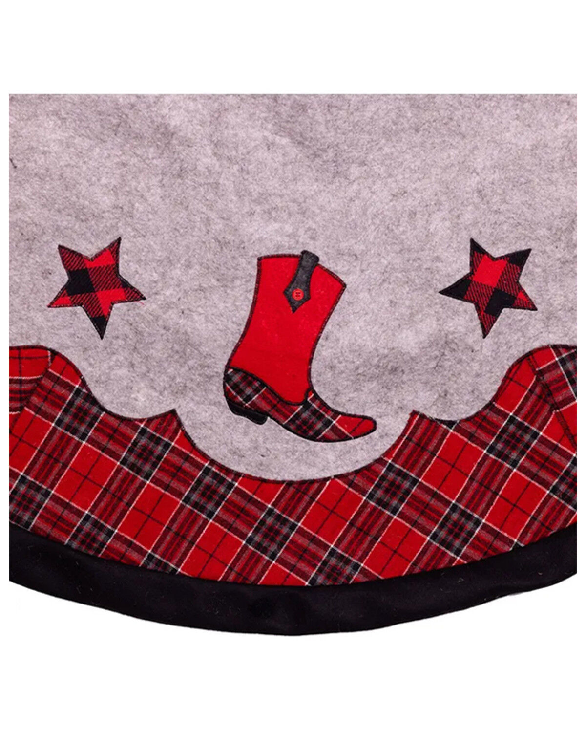 Kurt Adler Plaid Print Western Tree Skirt
