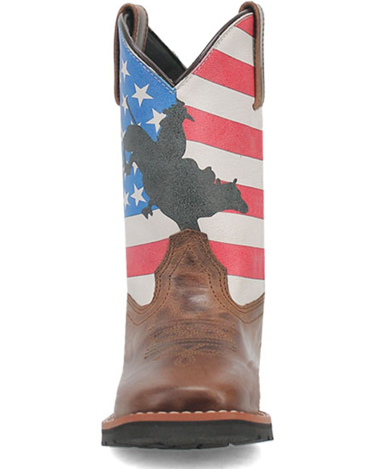 Dan Post Boys' Buckin' Around In The Buck Patriotic Western Boots - Broad Square Toe