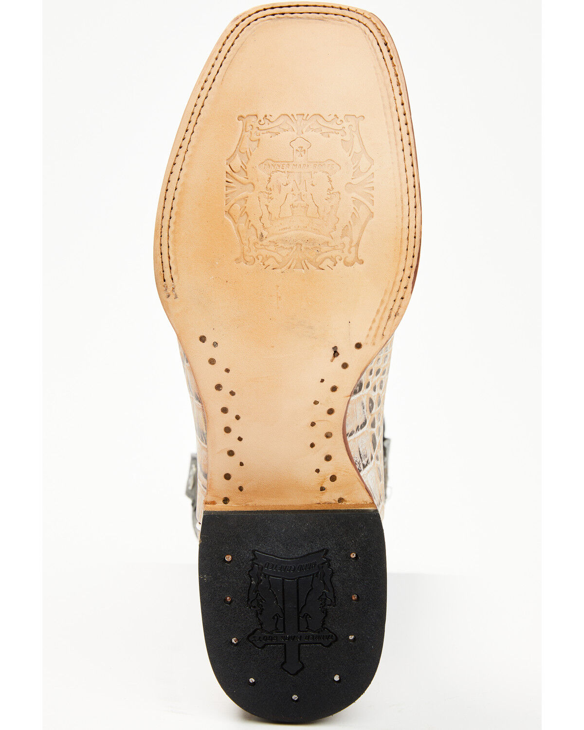 Tanner Mark Men's Caiman Print Western Boots - Broad Square Toe